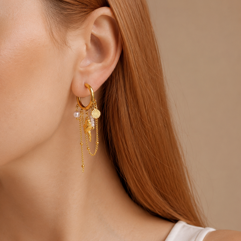Aros Marielle Charms Oro