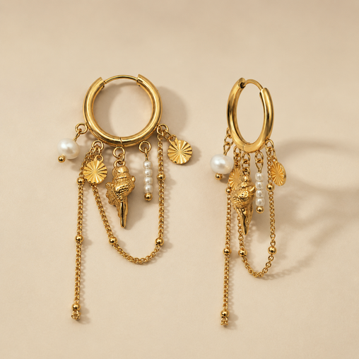 Aros Marielle Charms Oro