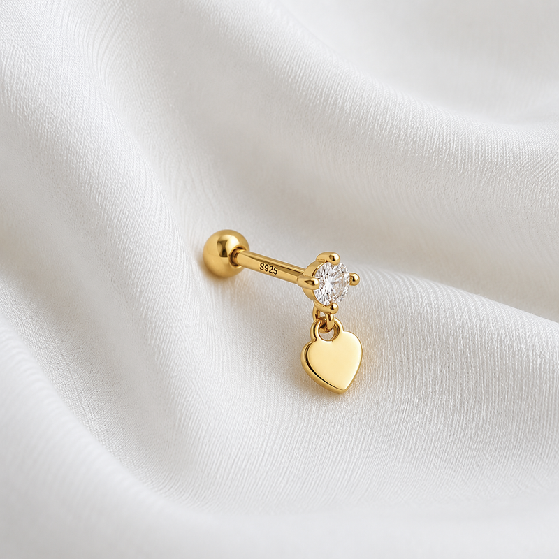 Mini White Flower Earring