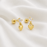 Mini White Flower Earring