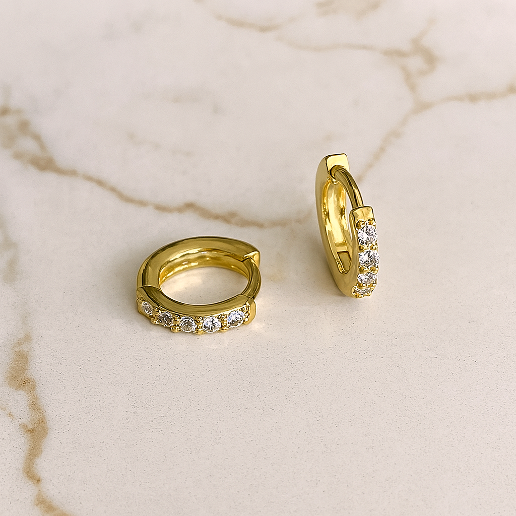 Mini White Gold Hoop - 7mm