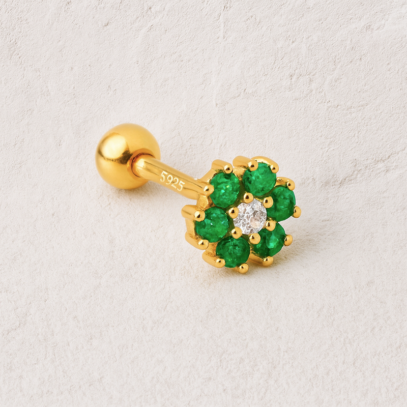 Pink Clover Earring