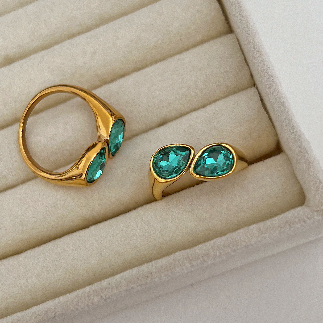 Anillo Dualia Turquesa Oro