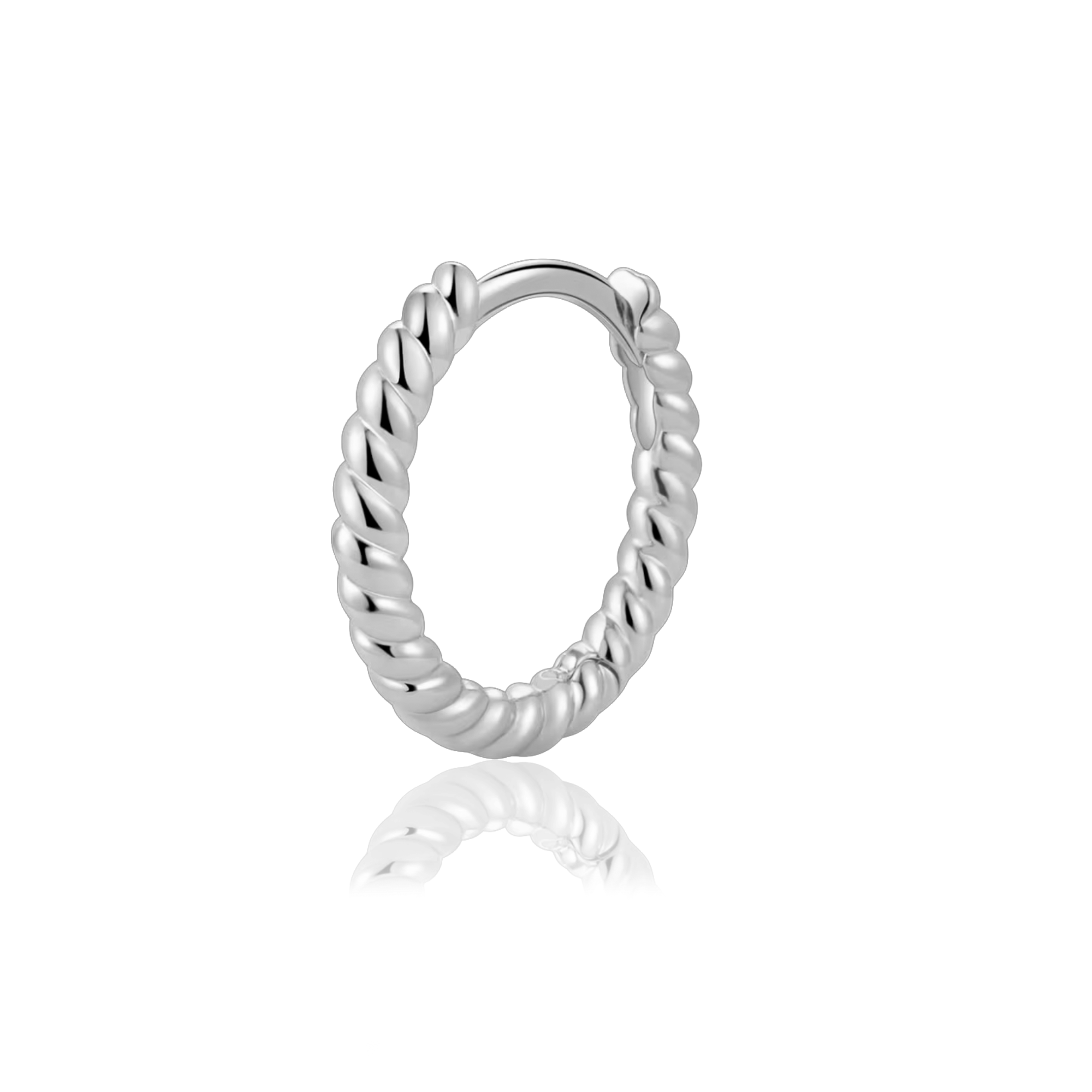 Aro Curly Plata - 8mm