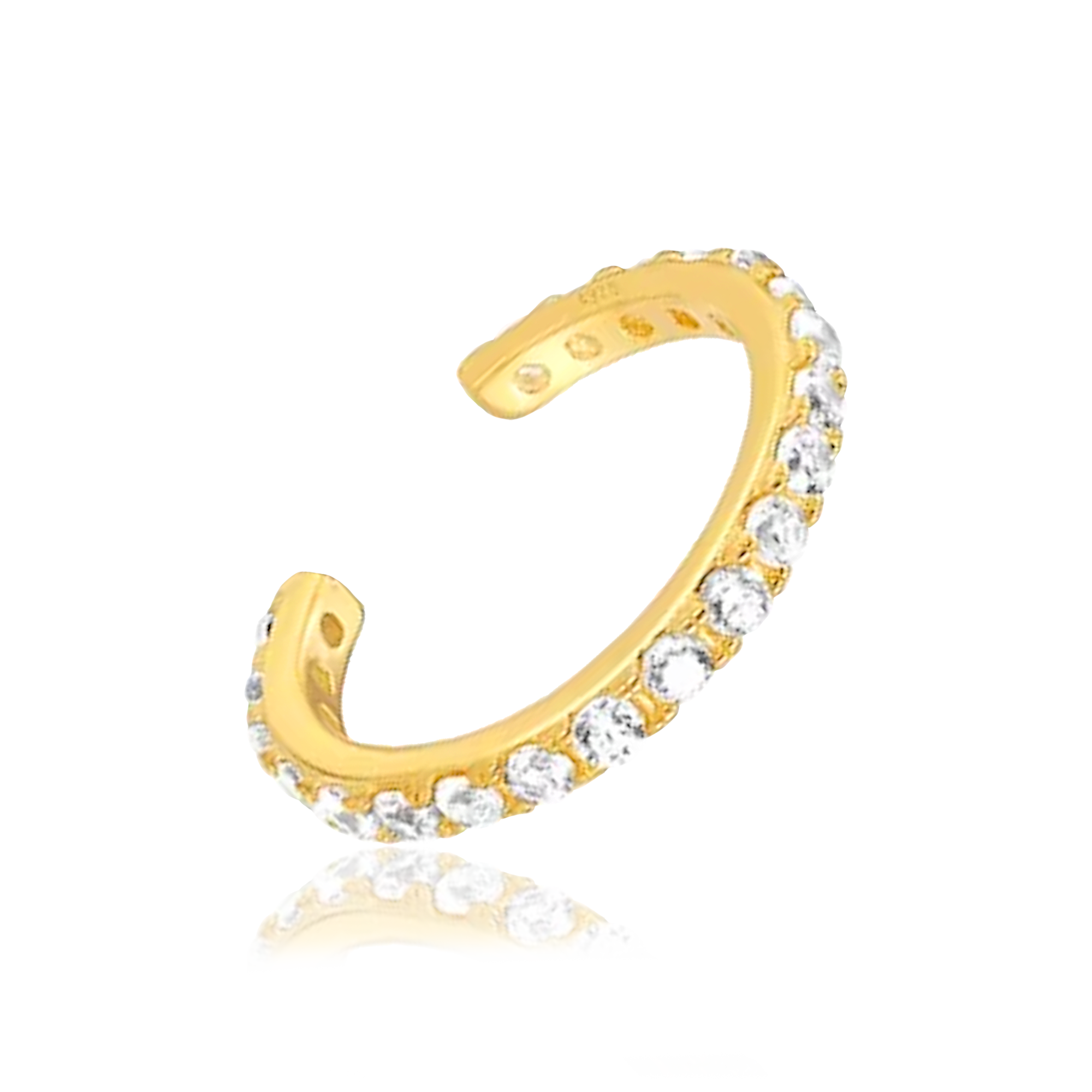 Gold Crossed Ear Cuff