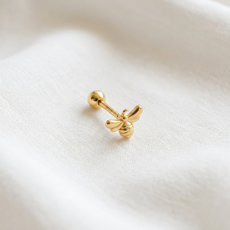 White Gold Butterfly Earring