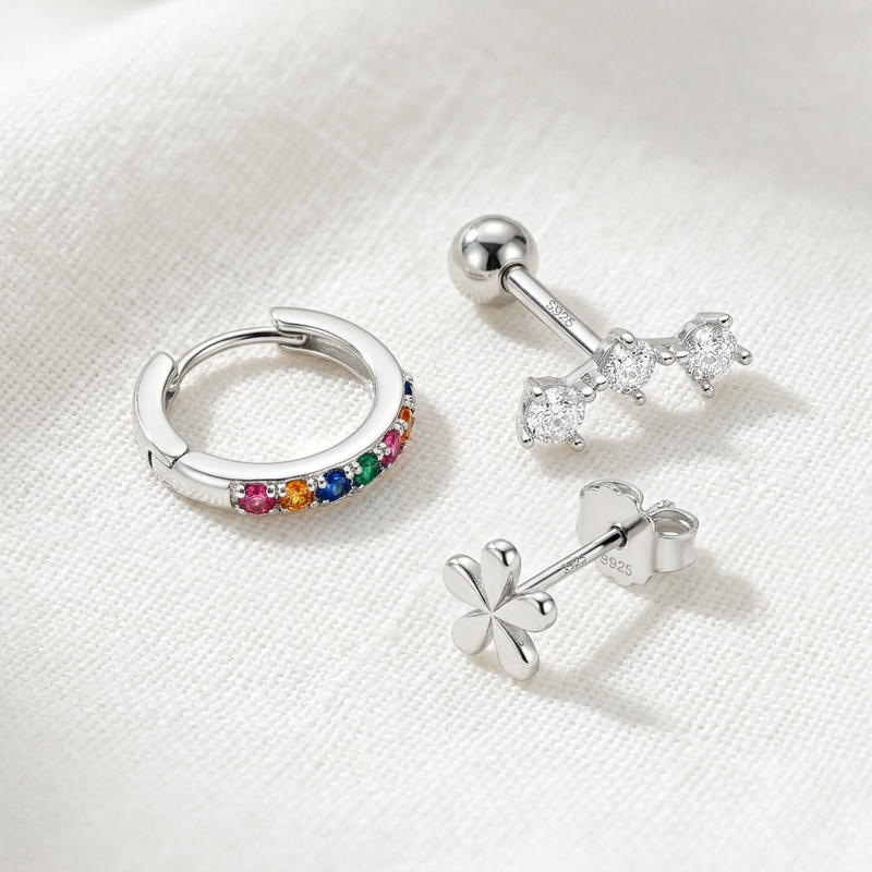 Set Iris Bloom Plata