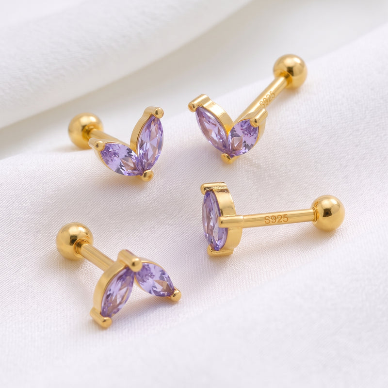 Mini White Flower Earring