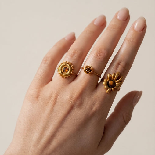 Anillo Tiger Bloom Oro
