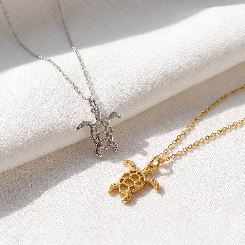 Collar Mini Tortuga Marina Oro