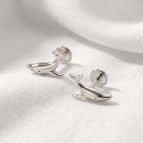 Pendiente Mini Ballena Plata
