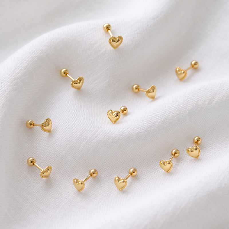White Gold Clover Earring