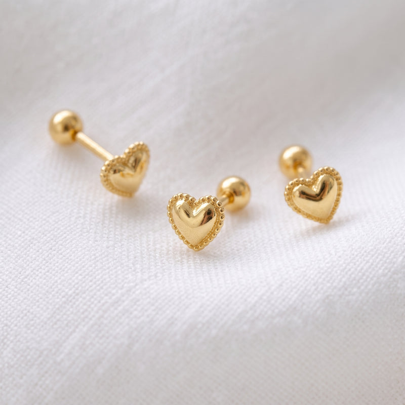 White Gold Clover Earring