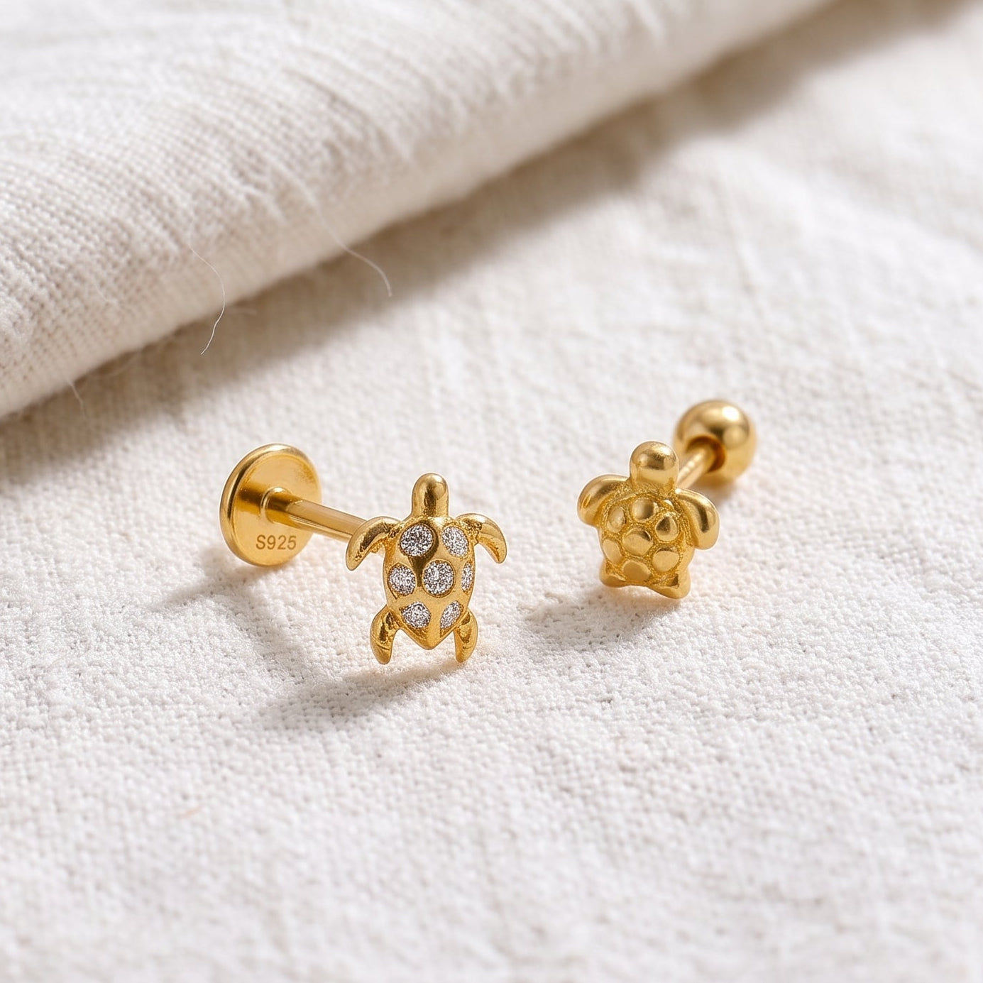 Duo Tiny Turtles Oro
