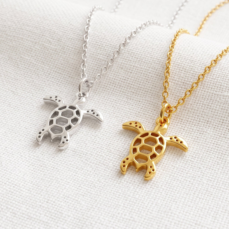 Collar Mini Tortuga Marina Oro