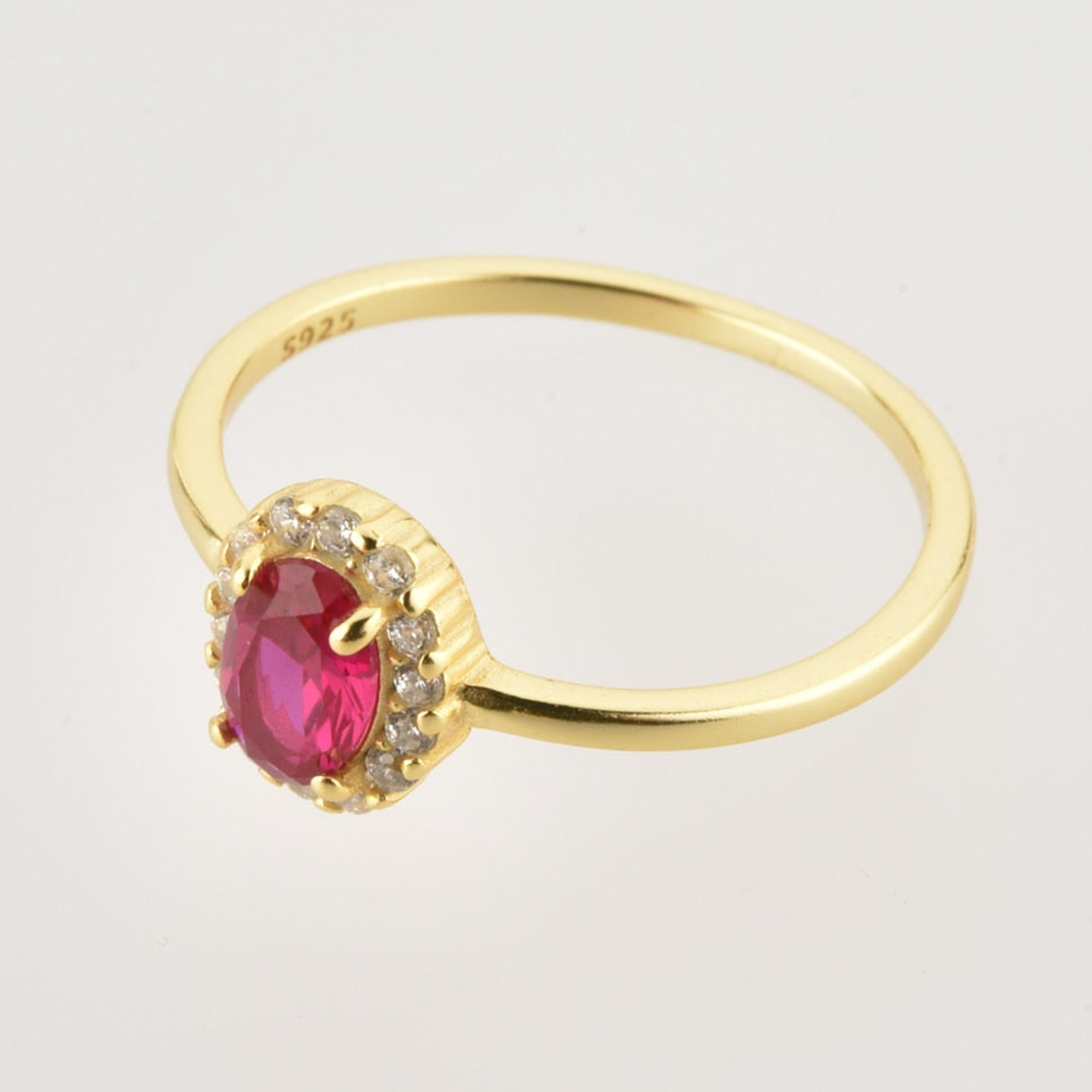 Anillo Oval Pink Oro