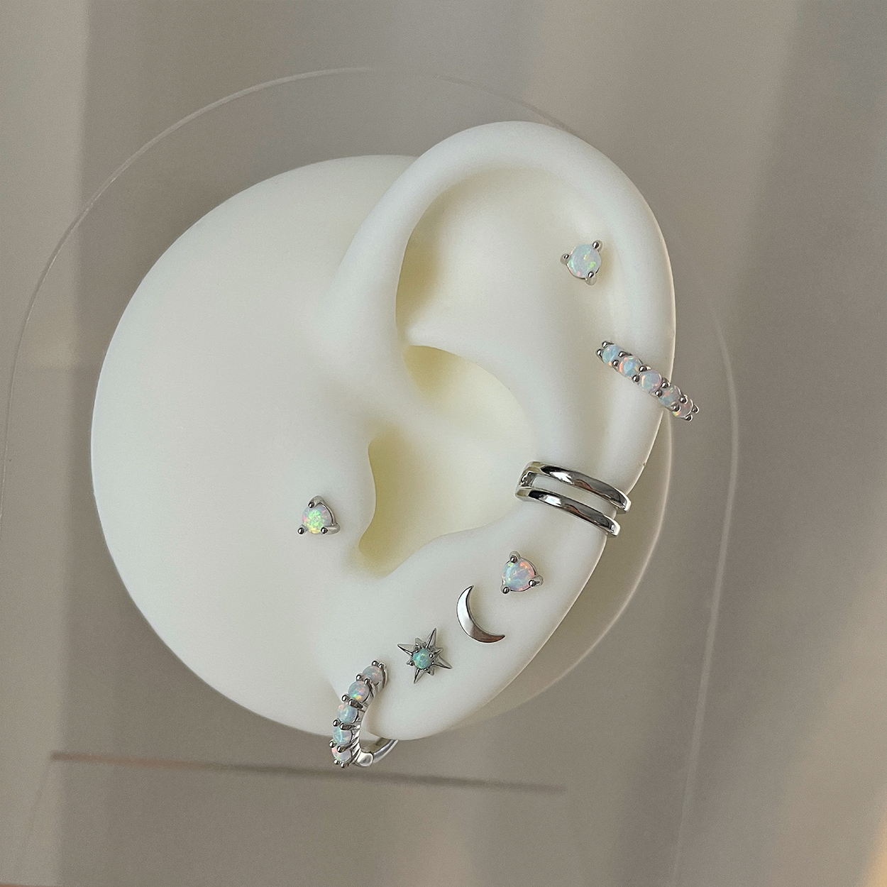 Stella Opal Silver Earring