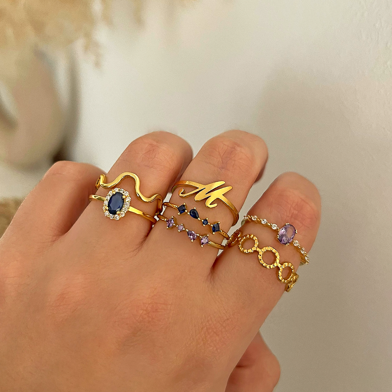 Anillo Zuri Lila Oro