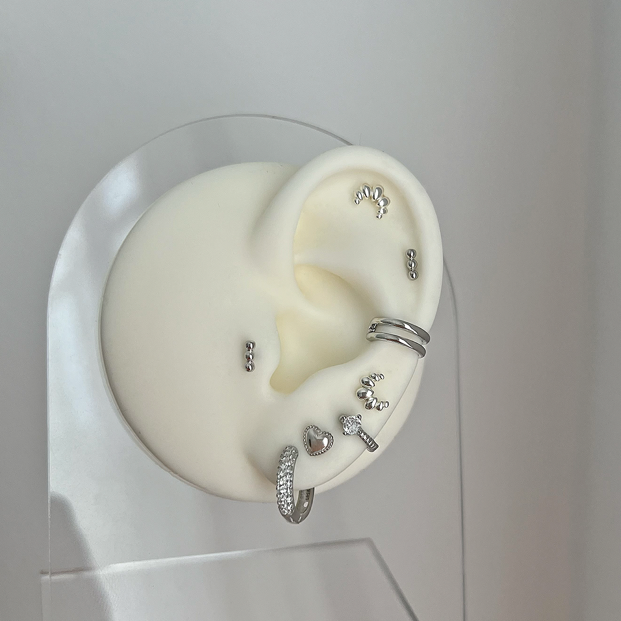 Mini White Gold Hoop - 7mm