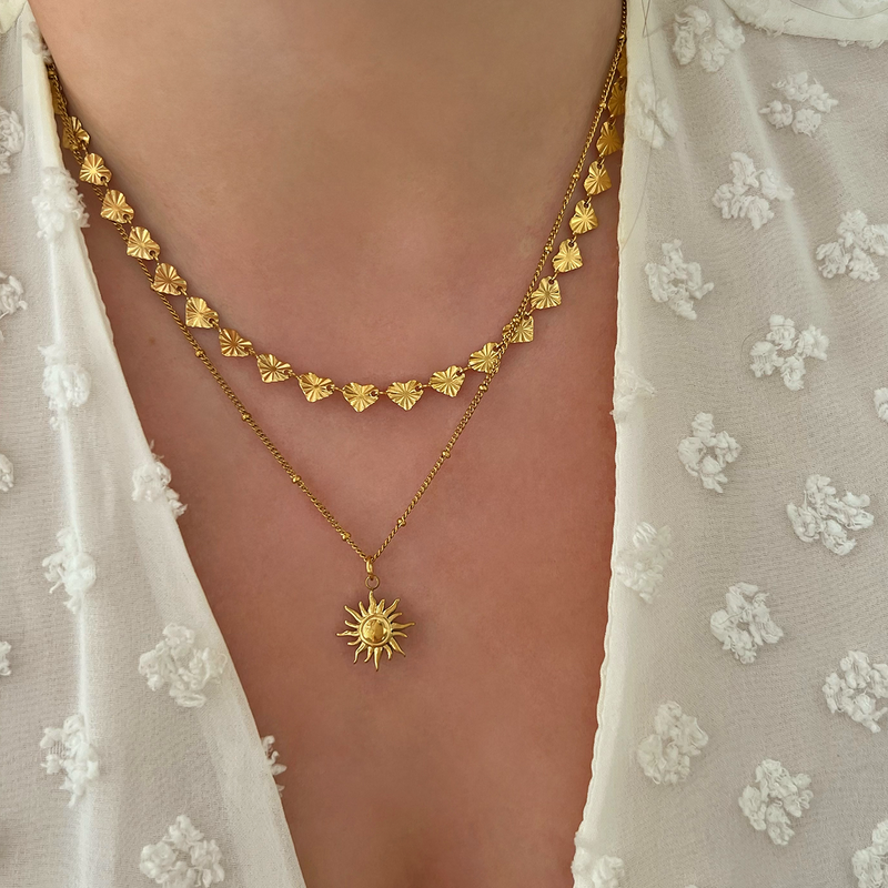 Choker Mini Corazones Oro