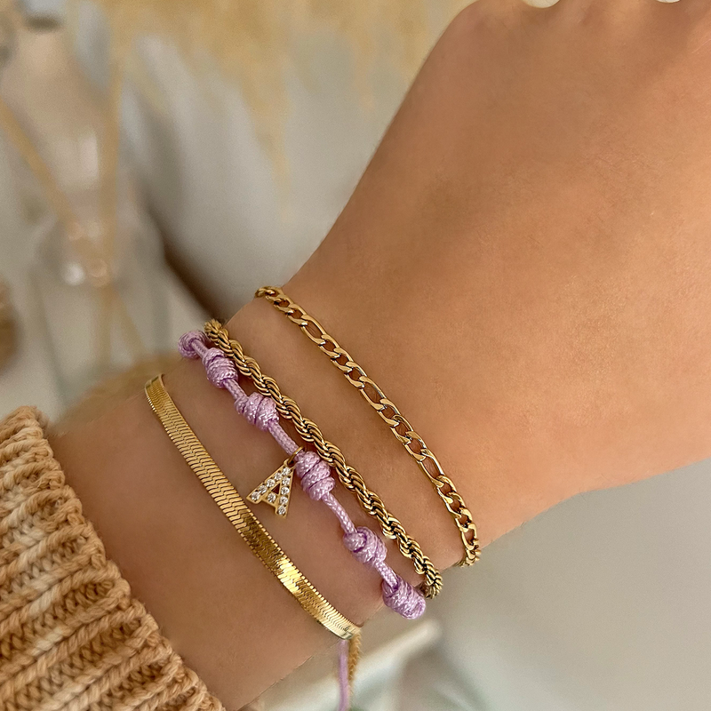 Bracciale a catena serpente in oro - 3mm