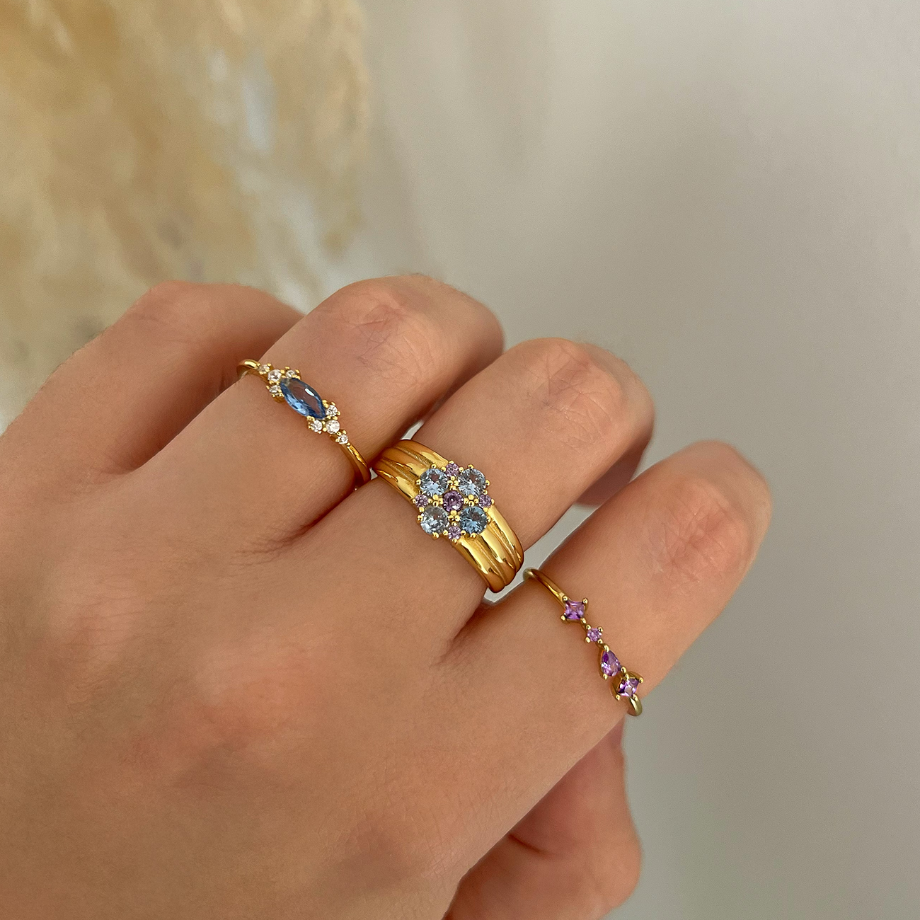 Parisa Light Blue Ring