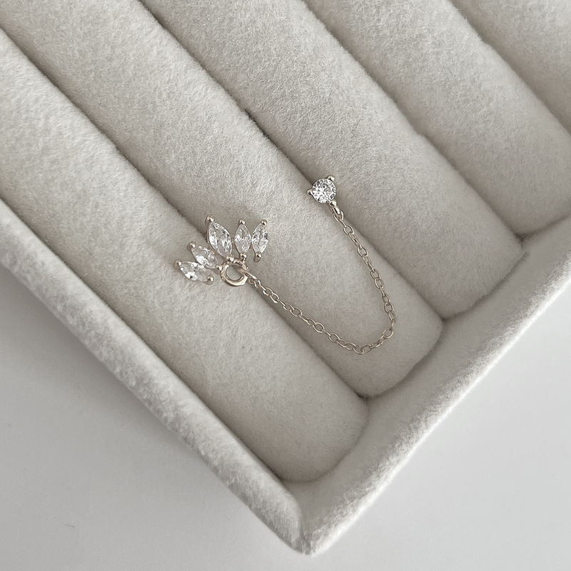 Pendiente Nivara Cadenita Plata