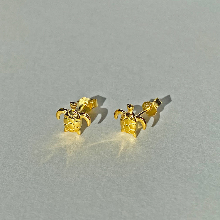 Gold Mini Dragonfly Earring