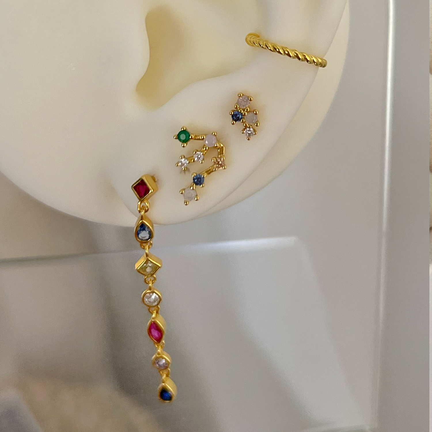 Long Briseis Gold Earrings 