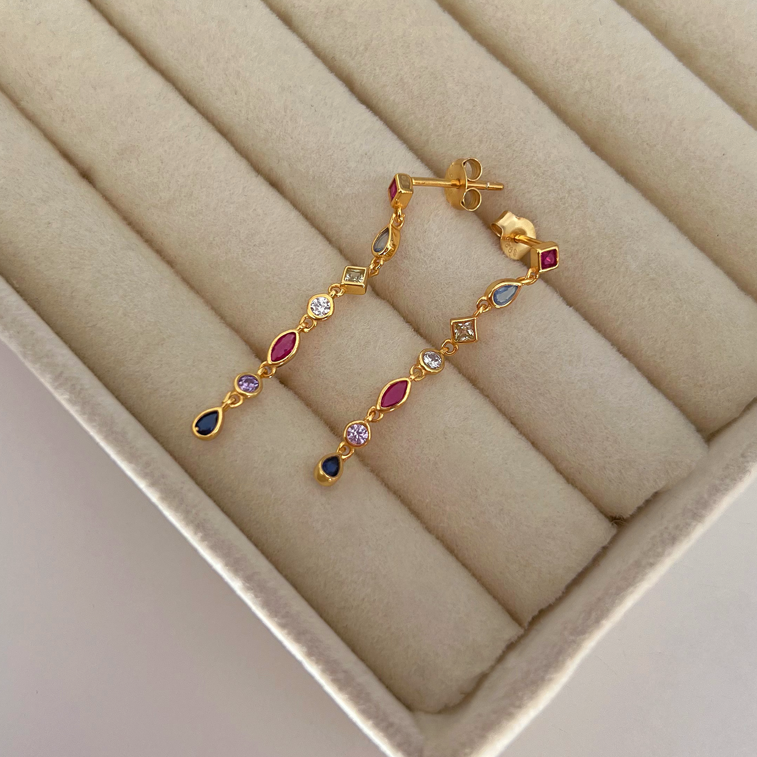 Long Briseis Gold Earrings 