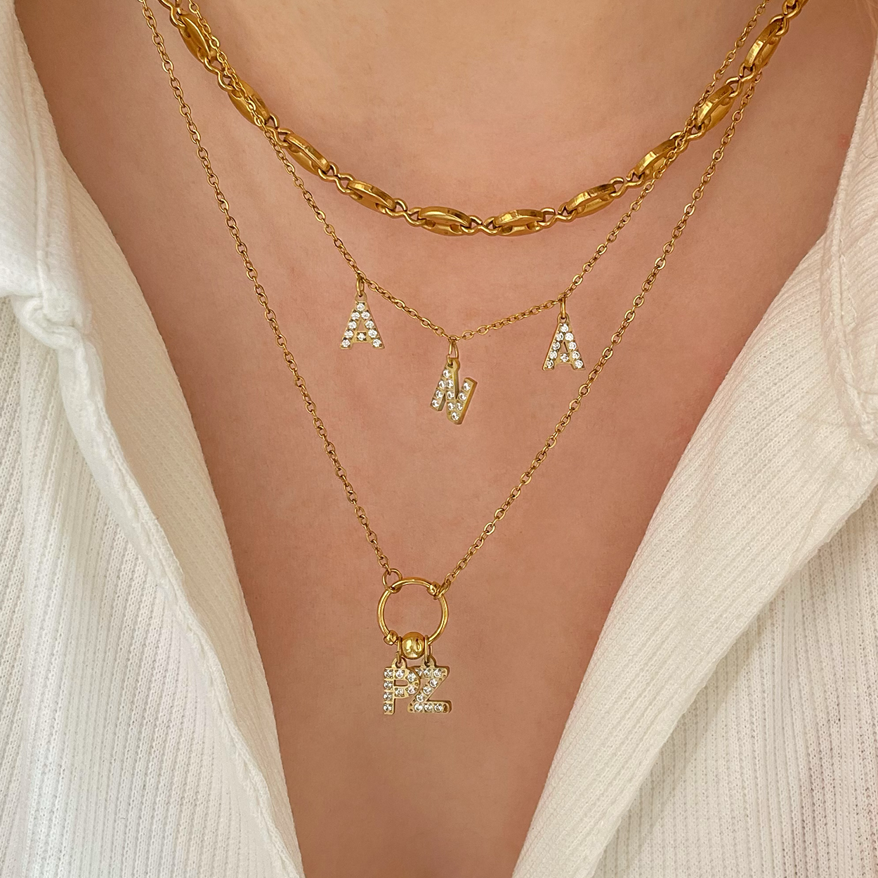 Collar Círculo Personalizado Oro