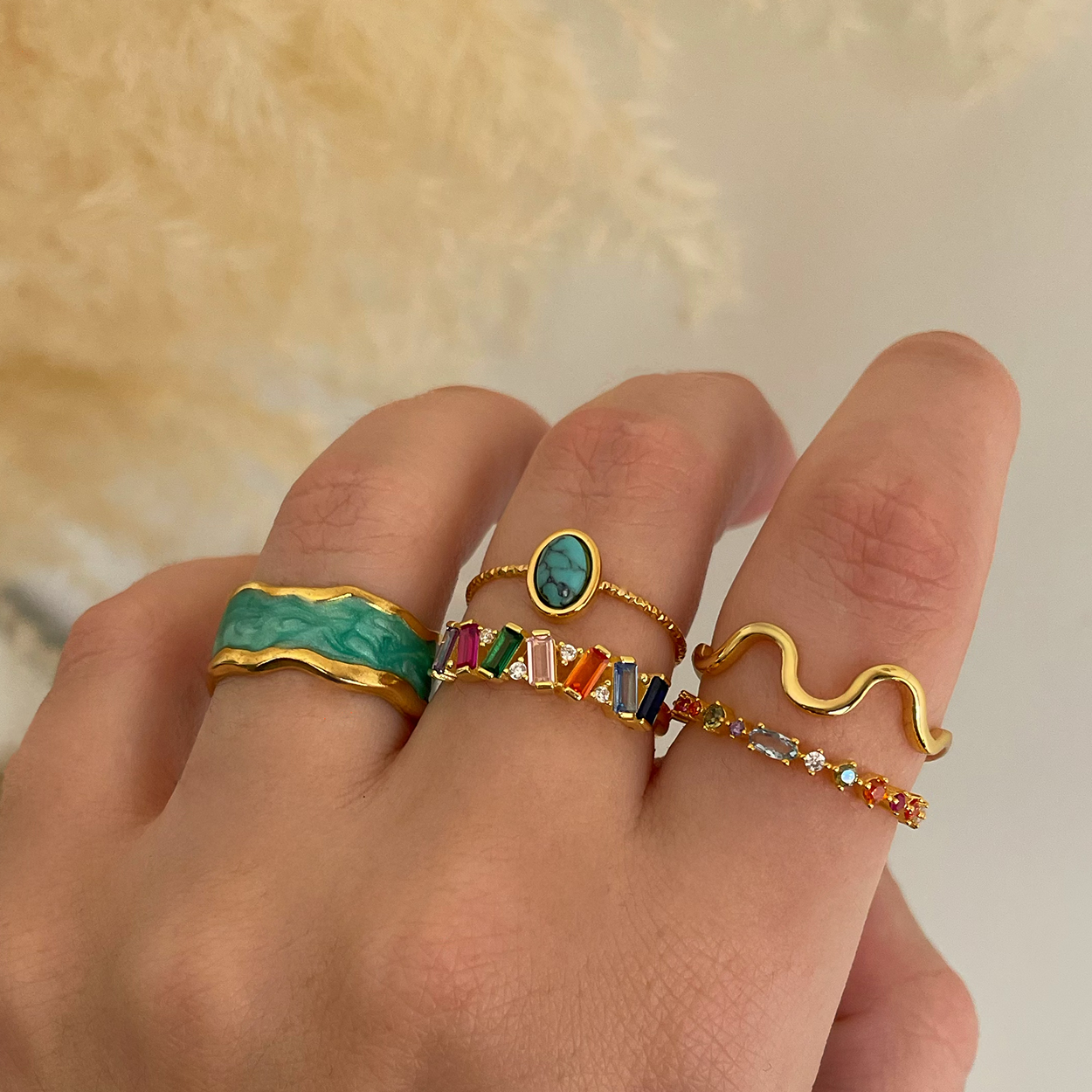 Colorful Minerva Ring
