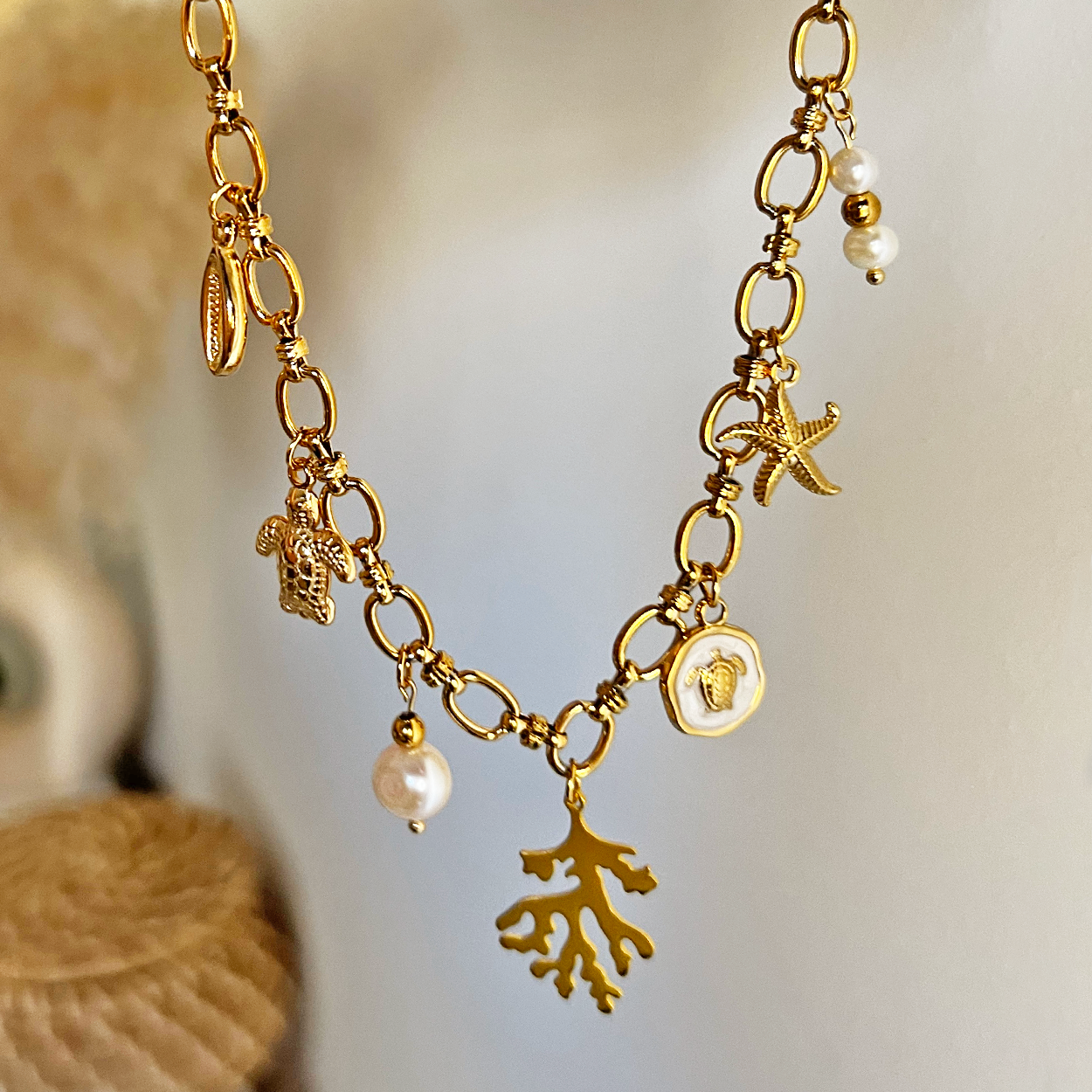 Collar Fondo del Mar Oro