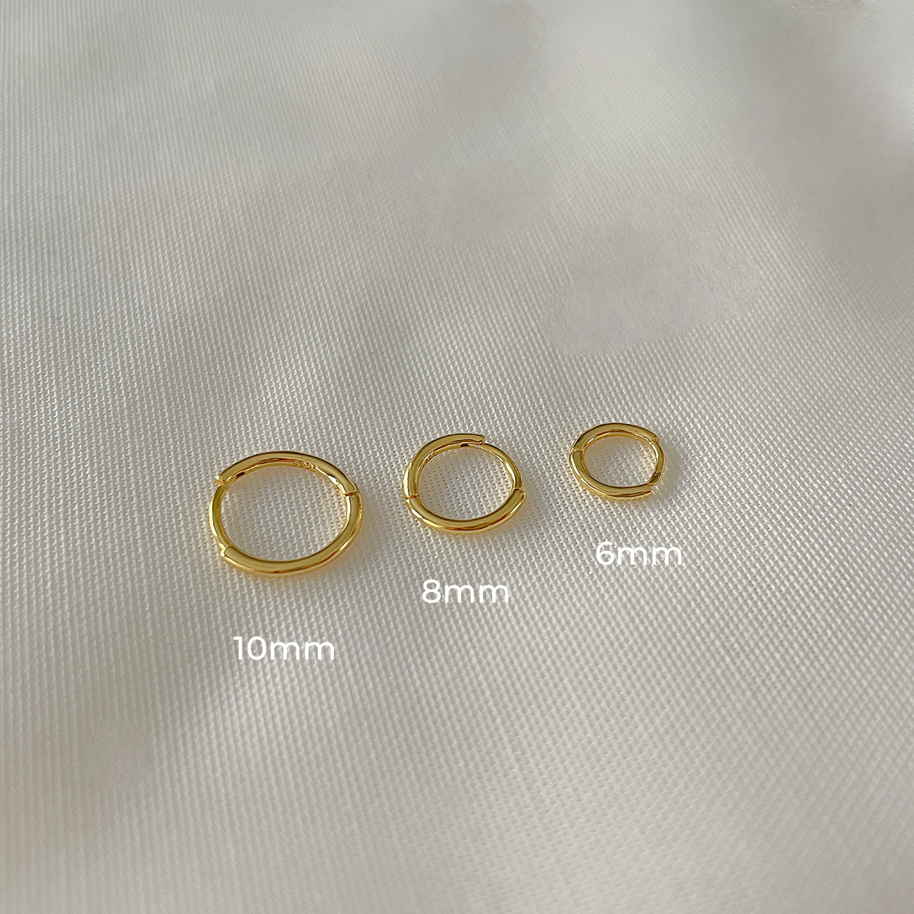 Mini Basic Gold Hoops - 5, 6, 7, 8, 9, 10, 11 and 12mm