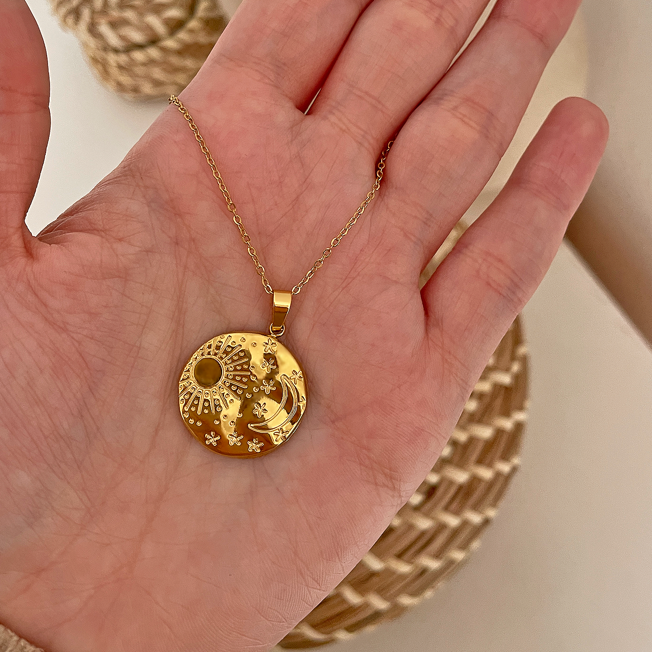 Gold Sun Necklace