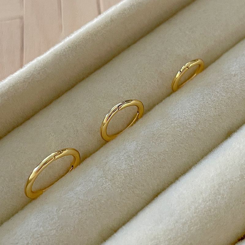 Mini Basic Gold Hoops - 5, 6, 7, 8, 9, 10, 11 and 12mm