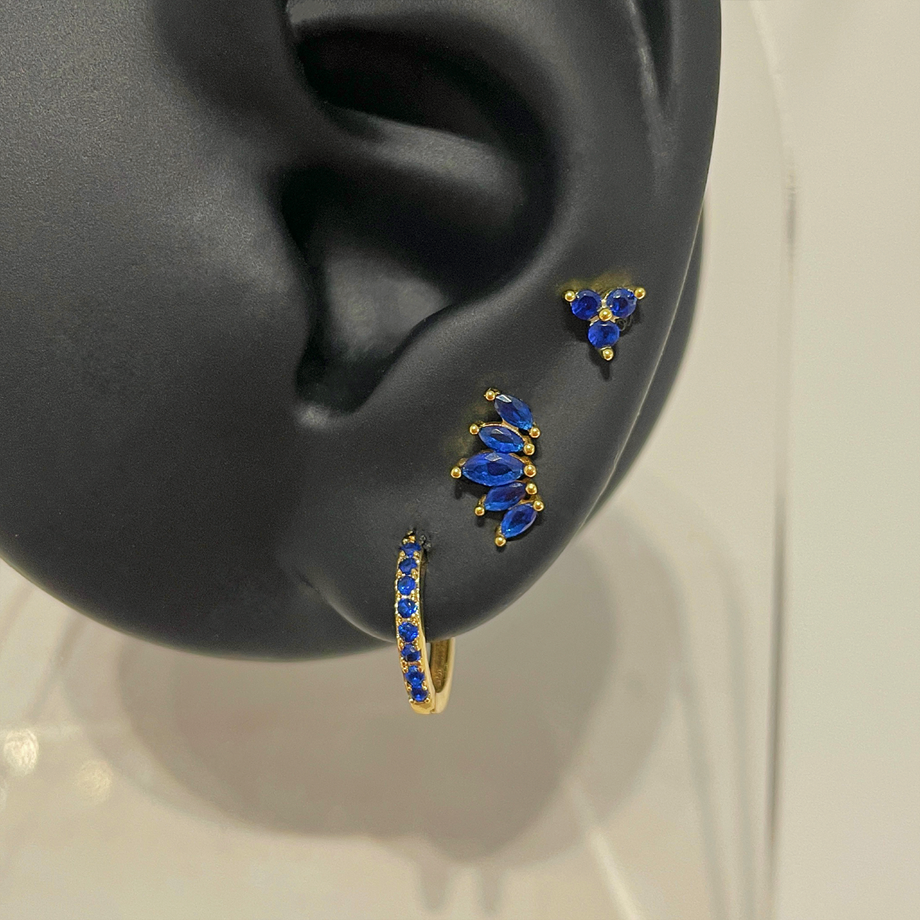 Blue Clover Earring