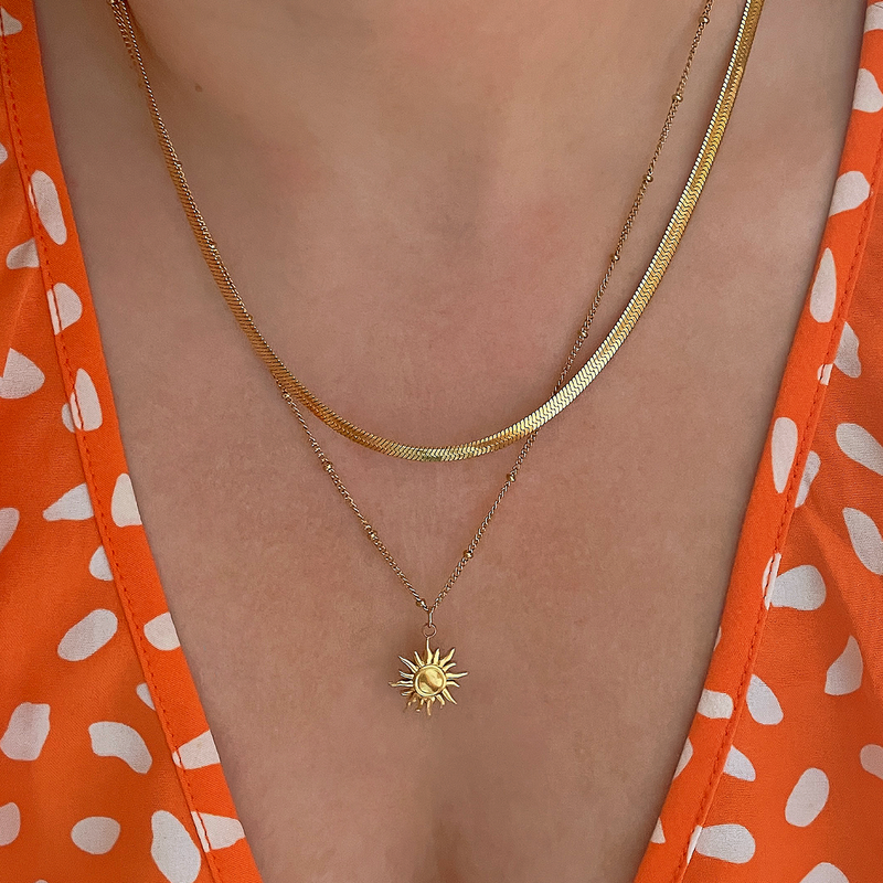 Collar Mini Sun Bolitas Oro