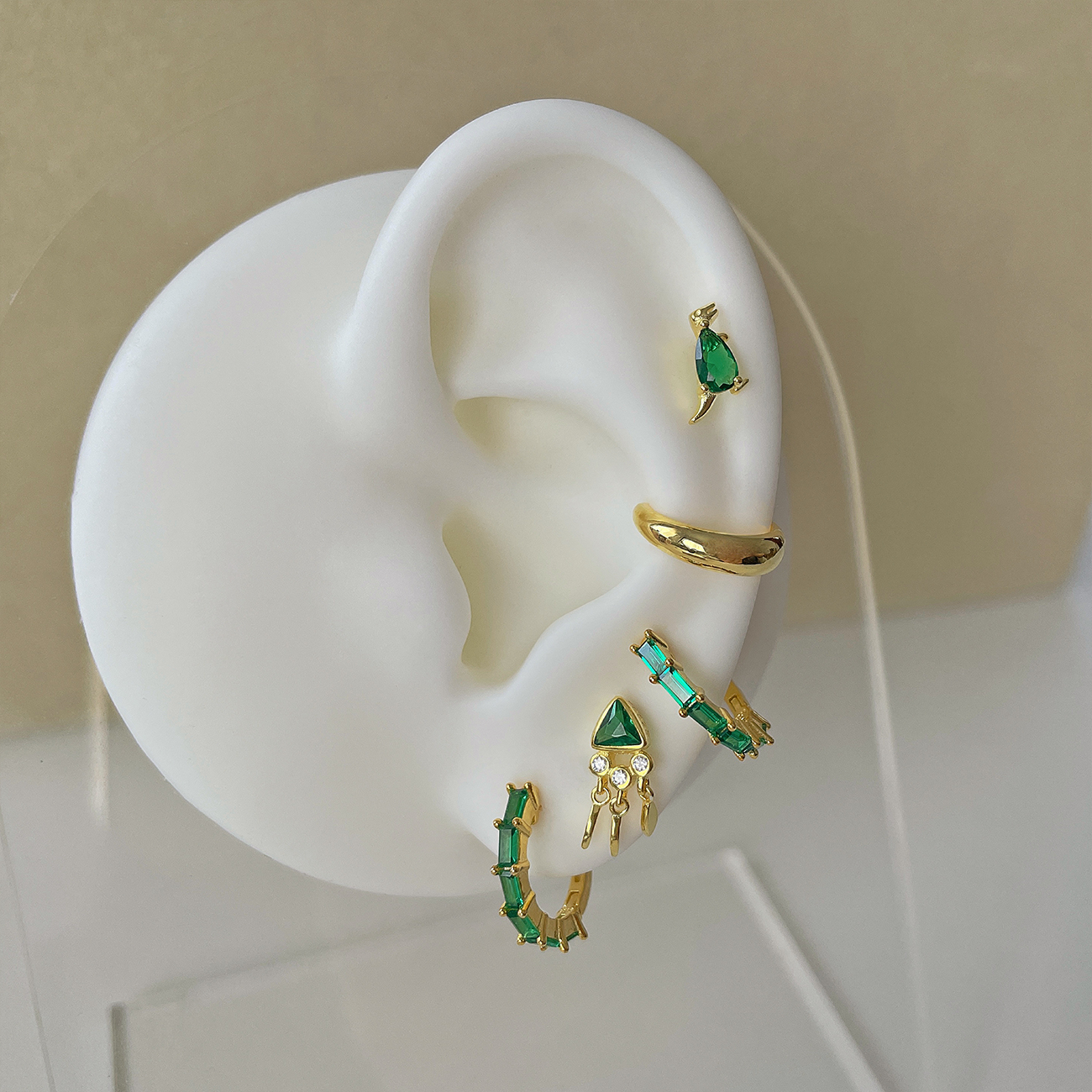 Green Dino Earring