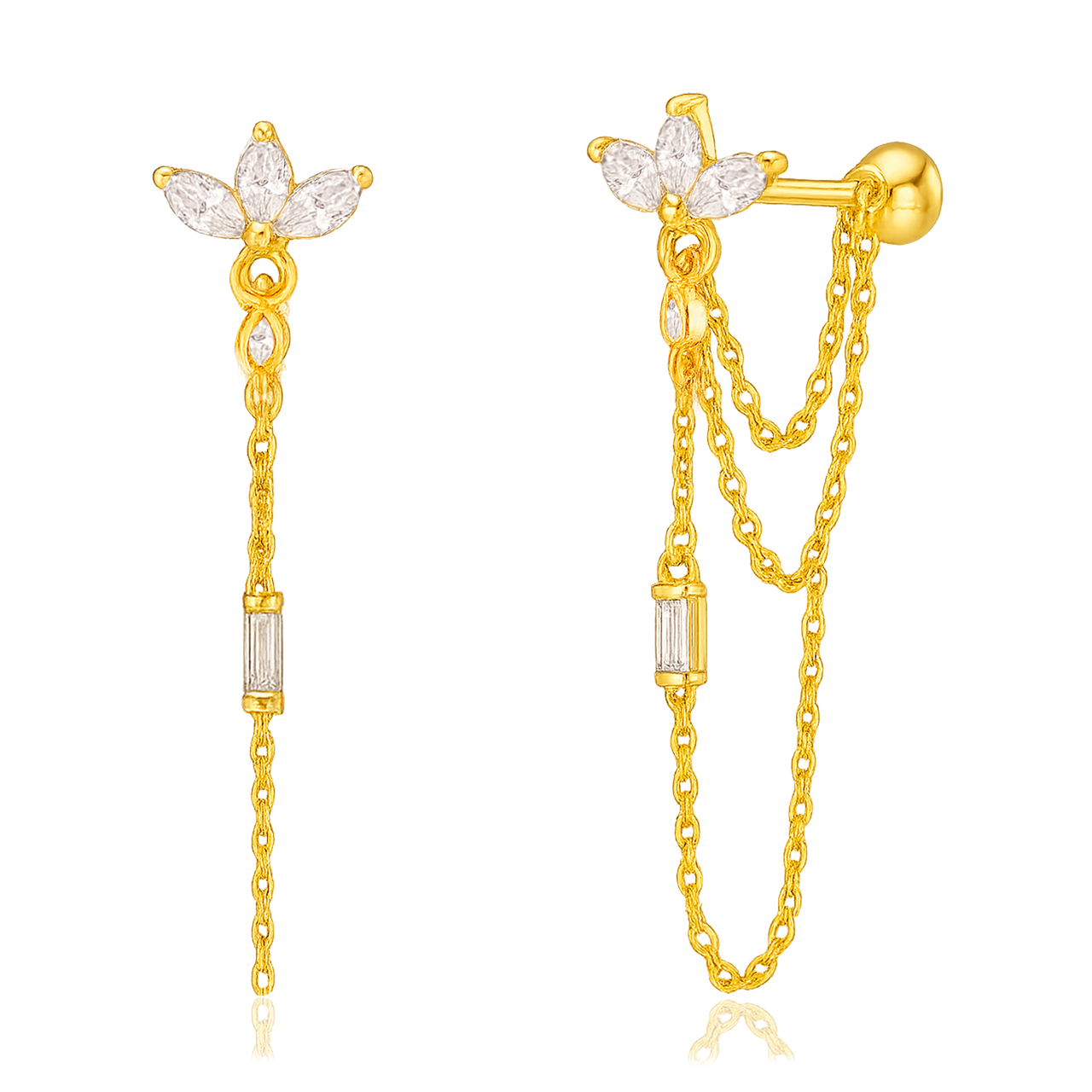 Gold Jasmine Earrings
