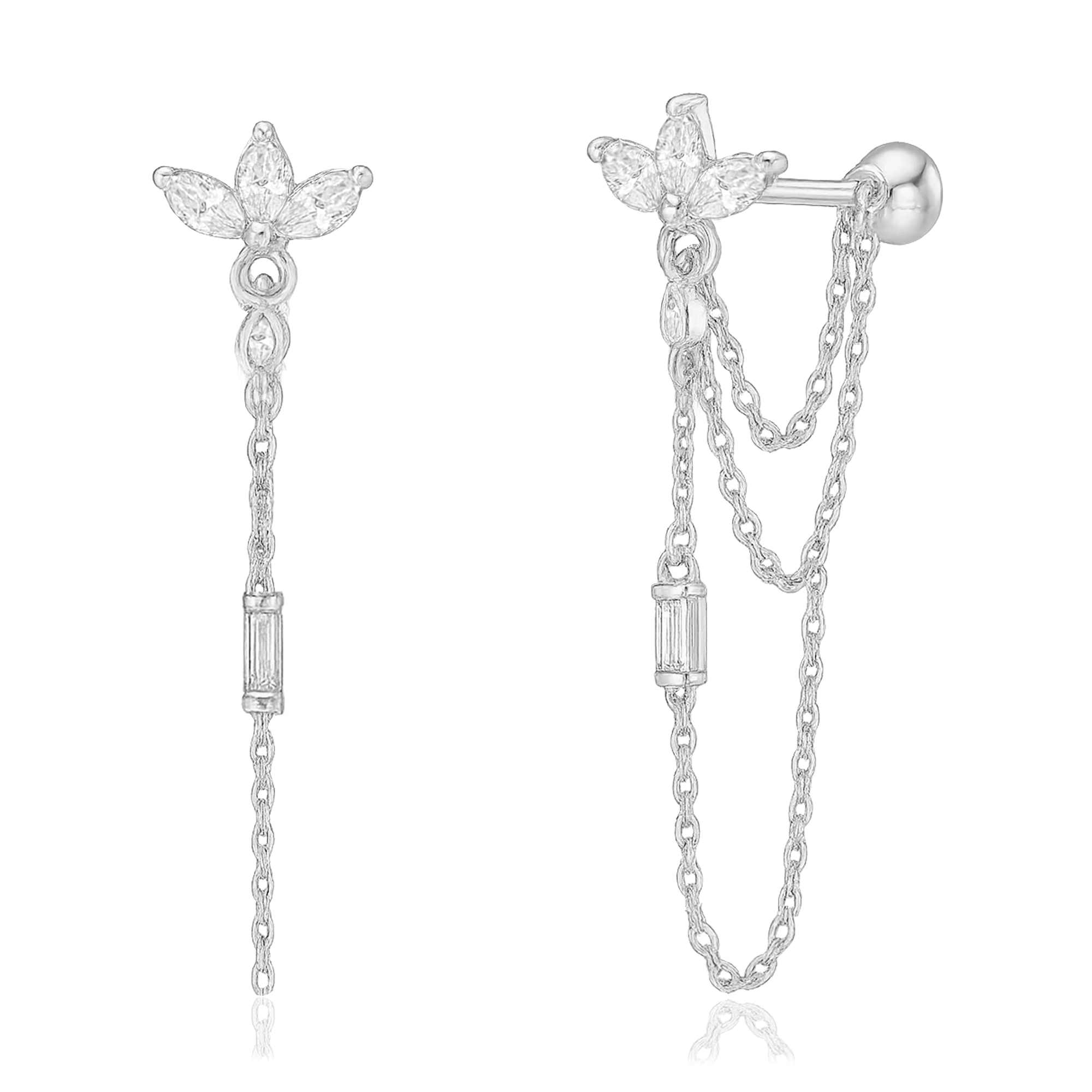 Pendientes Jasmine Plata
