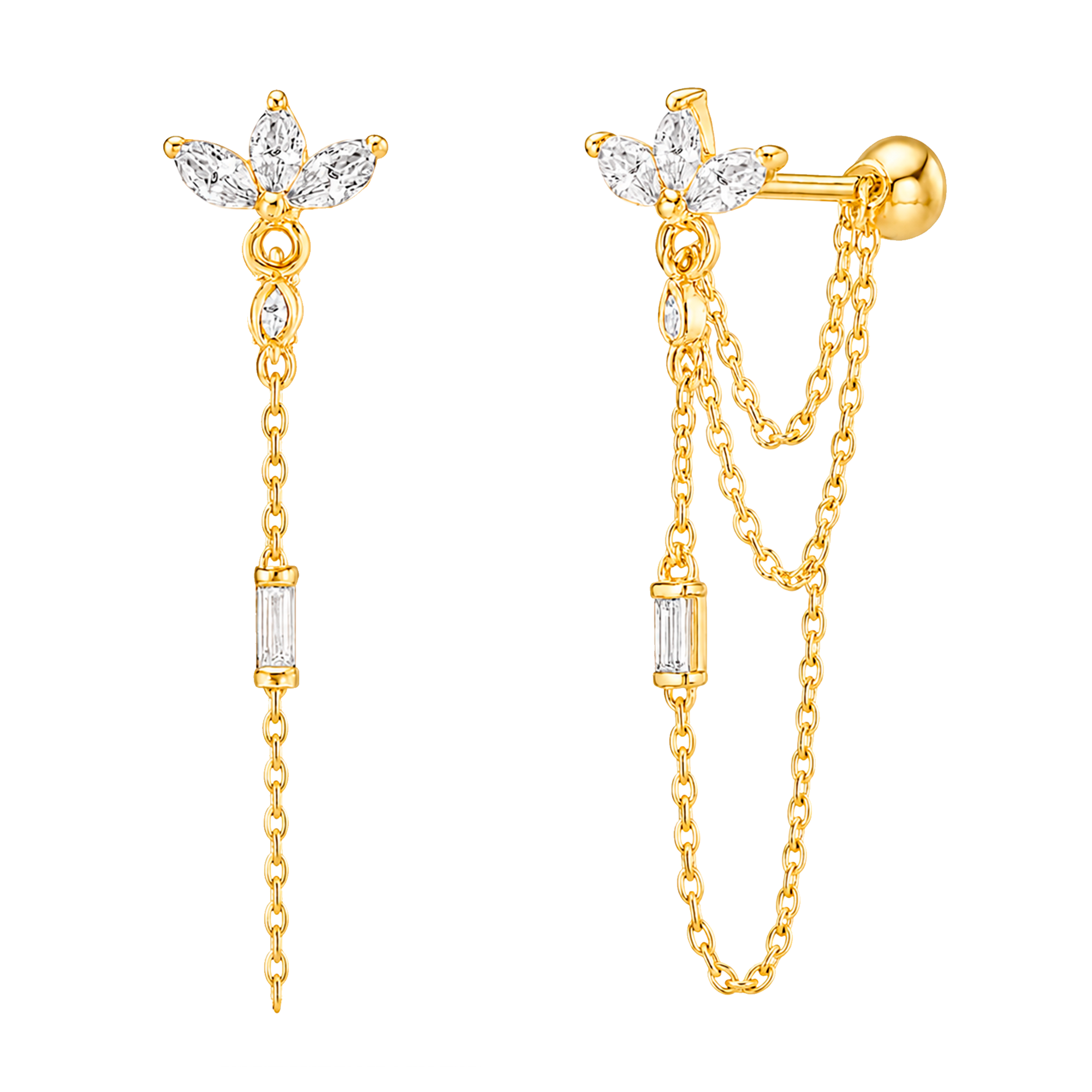 Pendientes Jasmine Oro
