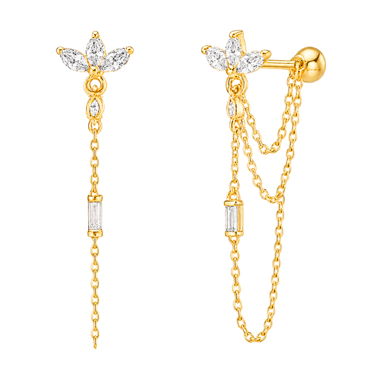 Orecchini pendenti Jasmine Oro