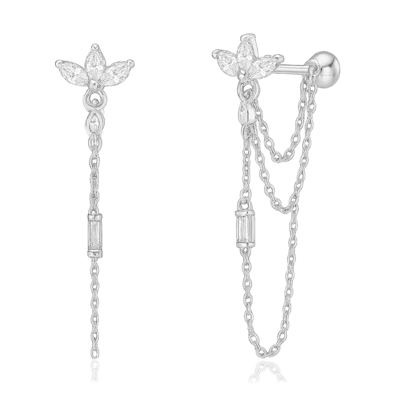 Pendientes Jasmine Plata