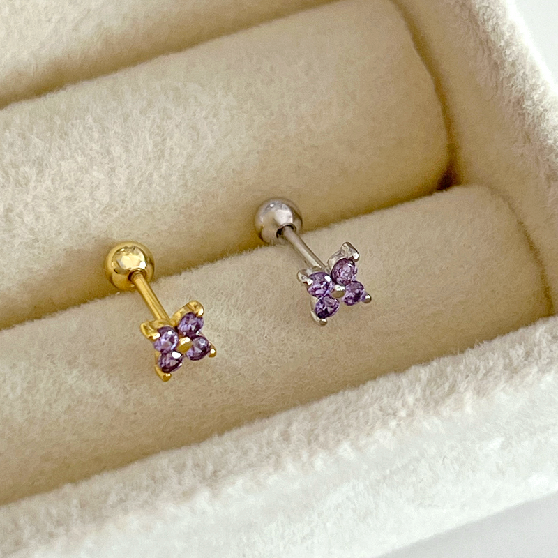 Mini White Flower Earring