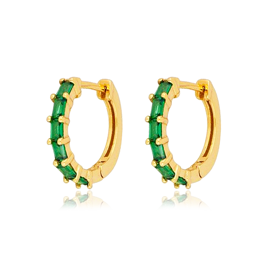 Rhine Green Gold Hoops 