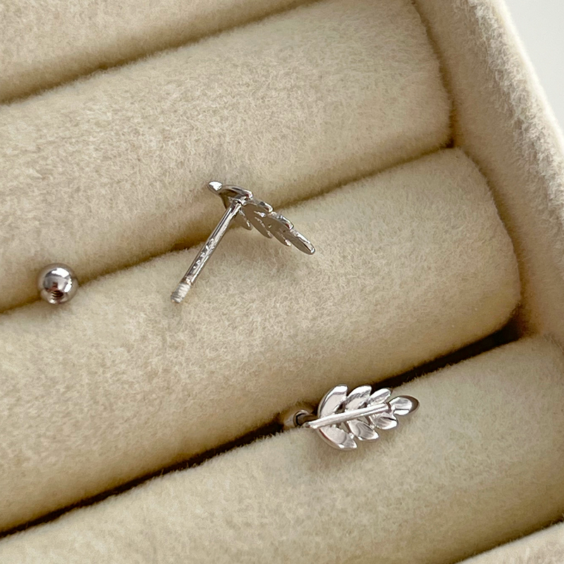 Gold Mini Moon Earring