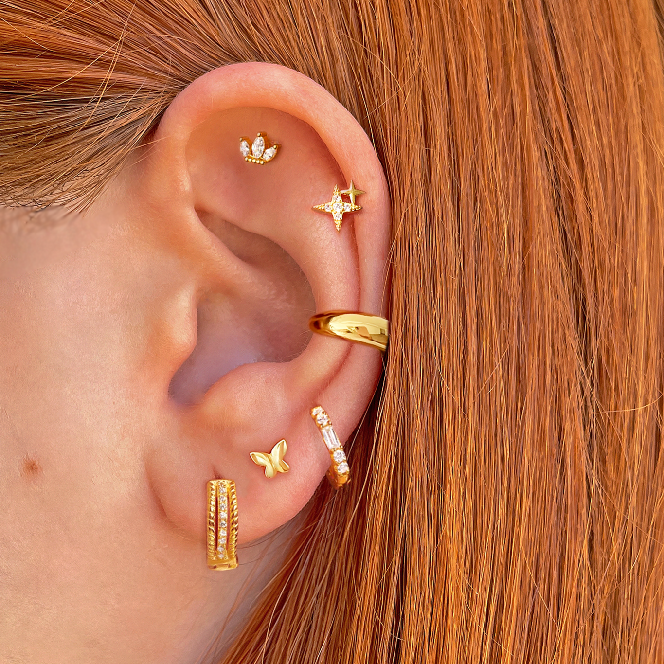 Zan Gold Earring