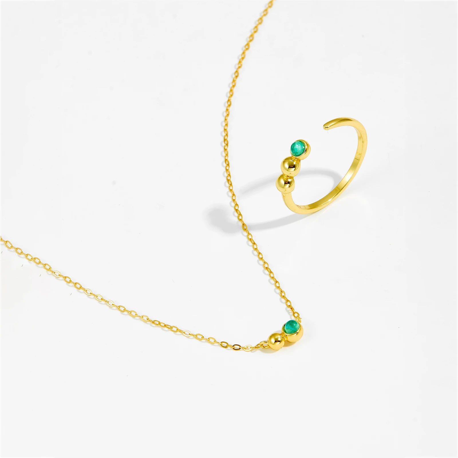 Collar Duora Verde Oro