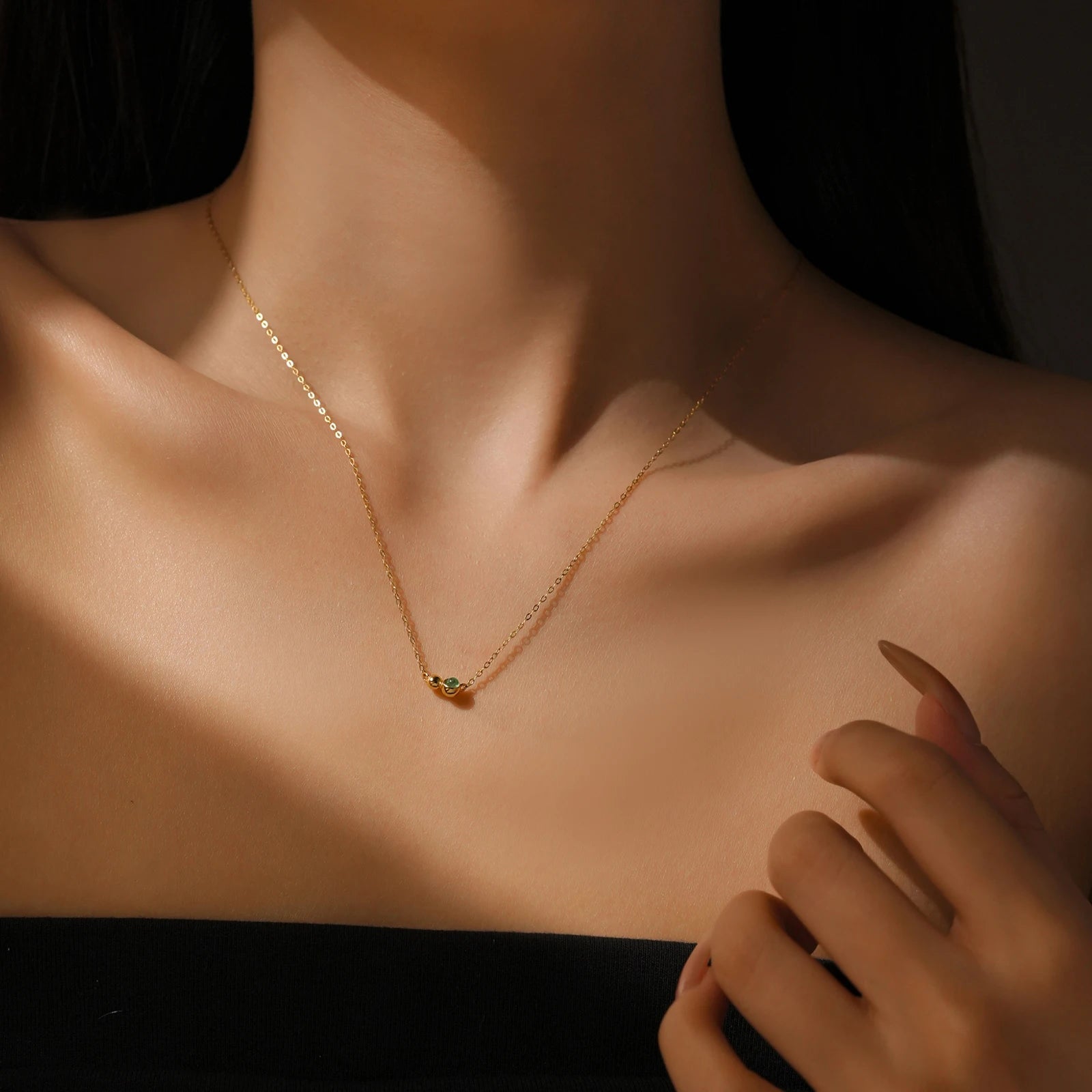 Collar Duora Verde Oro